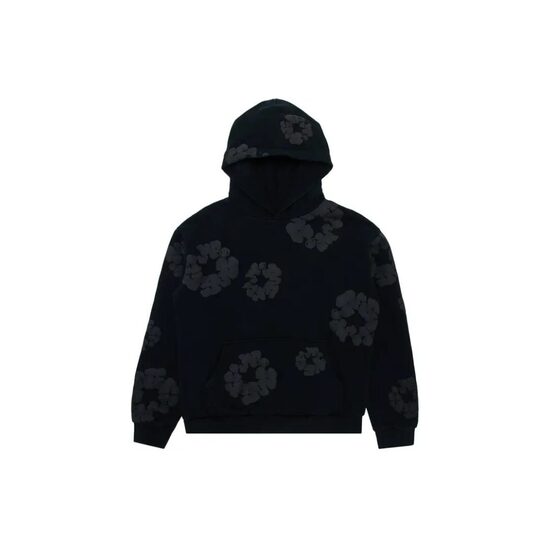 Denim Tears Cotton Wreath Hooded Sweatshirt Black Monochrome