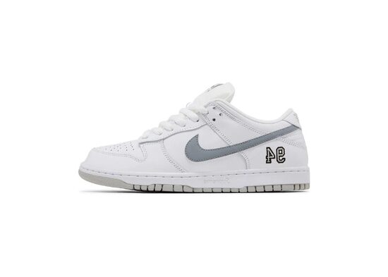 Nike SB Dunk Low Supreme 94 White Metallic Silver