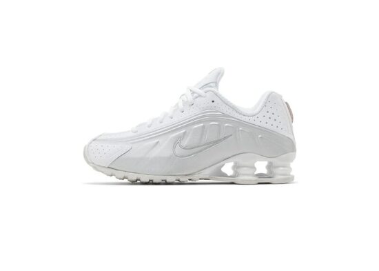 (WMNS) Nike Shox R4 'White Metallic Silver'