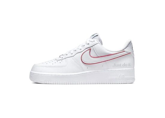 Nike Air Force 1 Low Just Do It White Noble Green Metallic Silver University Red